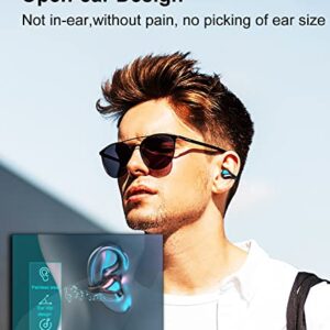 Single Bone Conduction Earbuds Open Ear Headphones Wireless Bluetooth Workout Headphones Open Ear Earbuds Sweat Resistant for Sports Running Headphones Exercise Around Mini Sport Open Earbuds, Black