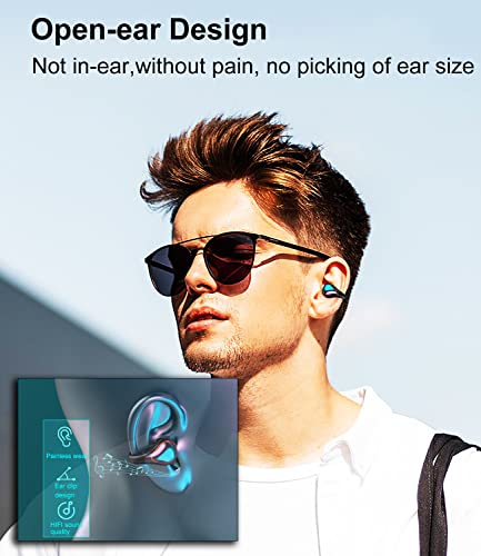 Single Bone Conduction Earbuds Open Ear Headphones Wireless Bluetooth Workout Headphones Open Ear Earbuds Sweat Resistant for Sports Running Headphones Exercise Around Mini Sport Open Earbuds, Black