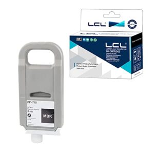 lcl compatible ink cartridge pigment replacement for canon pfi710 pfi-710 pfi710mbk pfi-710mbk 700ml tx2000 tx3000 tx4000(1-pack mbk)
