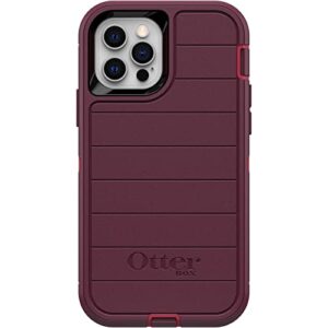 otterbox defender series case for iphone 12 & iphone 12 pro (only) - case only - microbial defense protection - non-retail packaging - berry potion (raspberry wine/boysenberry)