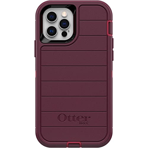 OtterBox Defender Series Case for iPhone 12 & iPhone 12 Pro (Only) - Case Only - Microbial Defense Protection - Non-Retail Packaging - Berry Potion (Raspberry Wine/Boysenberry)