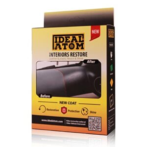 ideal atom interior restoration kit - car plastic restorer - leather restore - renew dashboard, leather seats and your doors leather 1 year guarantee.