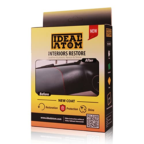 Ideal Atom Interior Restoration kit - Car Plastic Restorer - Leather Restore - Renew Dashboard, Leather Seats and Your Doors Leather 1 Year Guarantee.