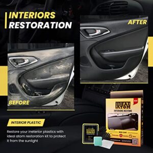 Ideal Atom Interior Restoration kit - Car Plastic Restorer - Leather Restore - Renew Dashboard, Leather Seats and Your Doors Leather 1 Year Guarantee.