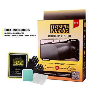 Ideal Atom Interior Restoration kit - Car Plastic Restorer - Leather Restore - Renew Dashboard, Leather Seats and Your Doors Leather 1 Year Guarantee.