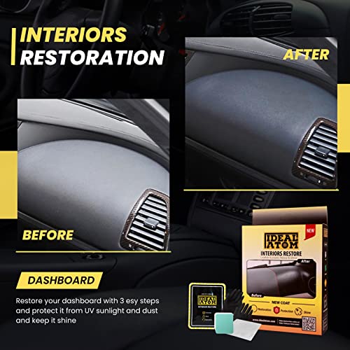 Ideal Atom Interior Restoration kit - Car Plastic Restorer - Leather Restore - Renew Dashboard, Leather Seats and Your Doors Leather 1 Year Guarantee.