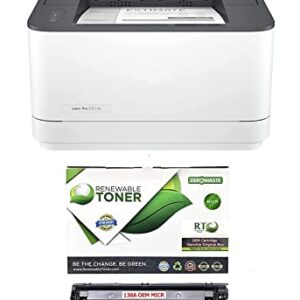 RT 3001dw Laser Pro Wireless Black and White Check Printer Bundle with 138A Modified MICR Toner Cartridge for printing payroll & business checks (2 Items)