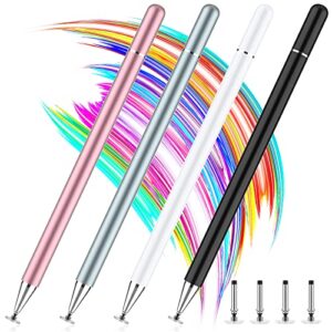 stylus pens for touch screen, 4 pack disc universal stylus pen for ipad pro/mini/air/iphone/android tablets and all capacitive touch screens