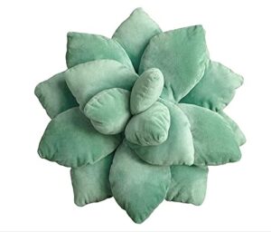 17.7in 3d succulent pillow, green plush cactus succulent pillow, green succulent throw pillow for bedroom or living room home decoration, novelty cactus pillow