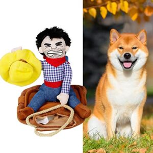 Funny Pet Costume Sleeveless Cotton Pet Cowboy Rider Style Dog Costume Pet Supplies Pet Clothes