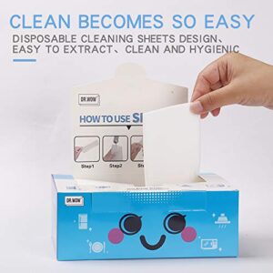 Dr.WOW 48 Count Magic Cleaning Sheets,The Disposable Thin Magic Sponge Eraser Wipes - Universal Cleaner