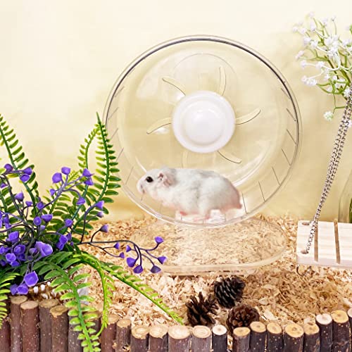 Sirvarni Super-Silent Hamster Exercise Wheel - Hamster Toy Accessories 9.45 Inch Running Spinner with Adjustable Stand Quite Runner for Small Animal Pet Gerbil Dwarf Syrian Hedgehog Rat Mouse Mice