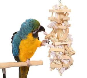 tropical stack parrot toy - choose size (large, natural)