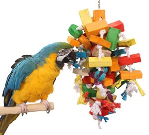 tropical jubilee - large parrot toy featuring colorful wood pieces