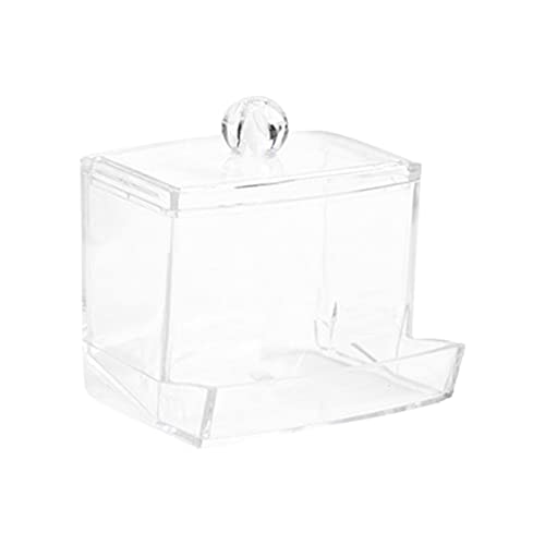 Fenteer Rutin Chicken Feeder Food Dispenser Clear Acrylic for Coop Cockatiel Feeding Supplies, Without Screws