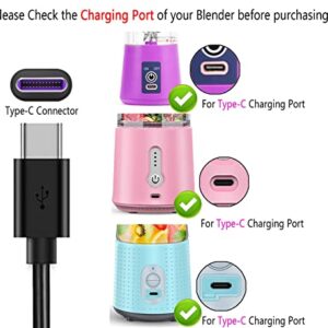 Portable Blender Charger Cord, USB Charging Cable Cord Compatible with PopBabies/Supkitdin/Aoozi/OBERLY Portable Blender Smoothie Blenders Personal Size Blender