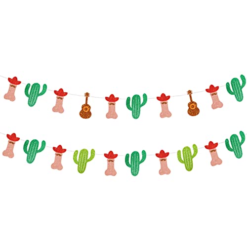 Rose Gold Final Fiesta Banner Garland Cactus Banner for Mexican Fiesta Bachelorette Party Decorations