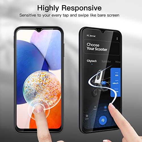 JETech Screen Protector for Samsung Galaxy A14 4G / 5G 6.6-Inch with Camera Lens Protector, Tempered Glass Film, HD Clear, 2-Pack Each