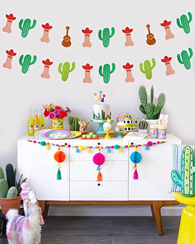 Rose Gold Final Fiesta Banner Garland Cactus Banner for Mexican Fiesta Bachelorette Party Decorations