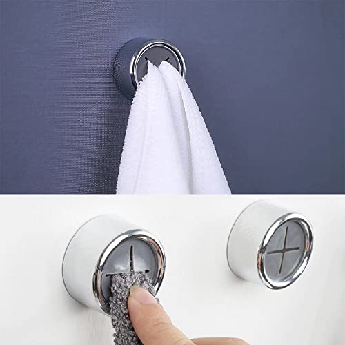 5 Pcs Tea Towel Holder Self-Adhesive Tea Towel Holder Round Self-Adhesive Hooks Kitchen Hooks Push in Suction Hand Towel Holder for Bathroom for Bathroom Kitchen and Home No Drilling Required