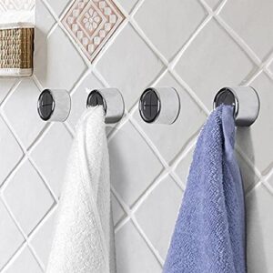 5 Pcs Tea Towel Holder Self-Adhesive Tea Towel Holder Round Self-Adhesive Hooks Kitchen Hooks Push in Suction Hand Towel Holder for Bathroom for Bathroom Kitchen and Home No Drilling Required
