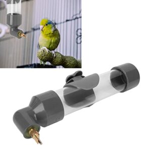 Zerodis Bird Drinker, Waterer Automatic Drinking Device Water Feeder for Parakeet Cockatiel Conure Lovebird African Grey Macaw (Grey)