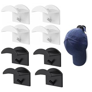 topdanchuang adhesive hat hangers, 8 pcs hat hooks for wall, hat racks for baseball caps for boys girls room decor, fashion self-adhesive hat hooks, hat hangers for wall closet