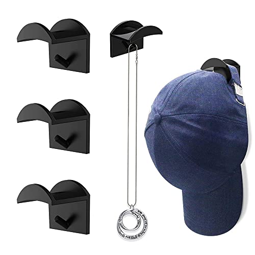 TOPDANCHUANG Adhesive Hat Hangers, 8 Pcs Hat Hooks for Wall, Hat Racks for Baseball Caps for Boys Girls Room Decor, Fashion Self-Adhesive Hat Hooks, Hat Hangers for Wall Closet