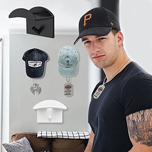 TOPDANCHUANG Adhesive Hat Hangers, 8 Pcs Hat Hooks for Wall, Hat Racks for Baseball Caps for Boys Girls Room Decor, Fashion Self-Adhesive Hat Hooks, Hat Hangers for Wall Closet