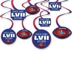 party supply super football championship 57 lvii 2023 party spiral decoration value pack