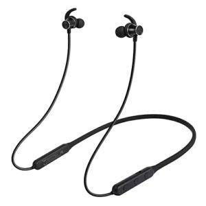 litossa neckband bluetooth headphones, bluetooth 5.0 earbuds sports earphones, hifi stereo deep bass magnetic on/off headsets, with soft silicone coating & built-in mic, 16 hours playtime for gym