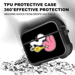 MINGDAO Compatible with AirPods Pro 2nd / AirPods Pro Charging Case , Patterned Soft TPU Shockproof Protective Cover Case (Funny Hand with Weed 420)