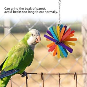 GFRGFH Pet Bird Toy Parrot Interactive Wooden Parakeet Chew Teeth Grind Stick Toys Easy to Use