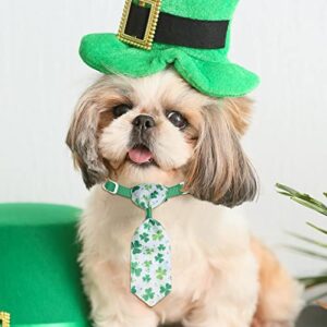 85 Pcs St. Patrick's Day Adjustable Dog Ties Set Include Dog Bow Tie Dog Neckties Flower Dog Neck Tie Dog Bowknot Dog Bandana Dog Scarf Pet Grooming Accessories for Puppy Cat