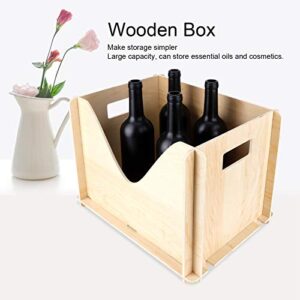 Yuehuam Unfinished Wooden Box Storage Organizer Wooden Box Craft Storage Box Container for DIY Craft Collectibles Arts Home Decor