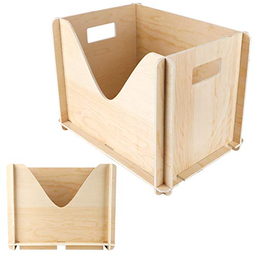 Yuehuam Unfinished Wooden Box Storage Organizer Wooden Box Craft Storage Box Container for DIY Craft Collectibles Arts Home Decor