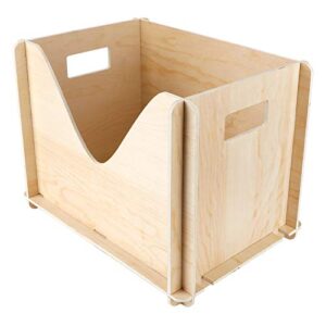 Yuehuam Unfinished Wooden Box Storage Organizer Wooden Box Craft Storage Box Container for DIY Craft Collectibles Arts Home Decor