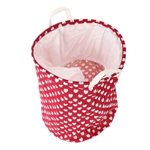zerodeko drawstring laundry hamper dirty clothes basket collapsible clothes hamper folding clothes container storage bin with handle for home bedroom organization red