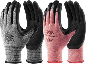 nimalpal 6 pairs gardening gloves for women men breathable work gloves garden gloves with super grip, multi-purposes gloves