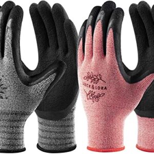 Nimalpal 6 Pairs Gardening Gloves for Women Men Breathable Work Gloves Garden Gloves with Super Grip, Multi-purposes Gloves