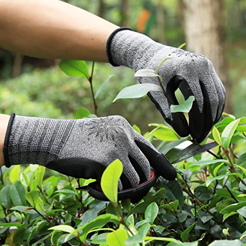 Nimalpal 6 Pairs Gardening Gloves for Women Men Breathable Work Gloves Garden Gloves with Super Grip, Multi-purposes Gloves