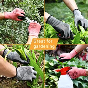 Nimalpal 6 Pairs Gardening Gloves for Women Men Breathable Work Gloves Garden Gloves with Super Grip, Multi-purposes Gloves