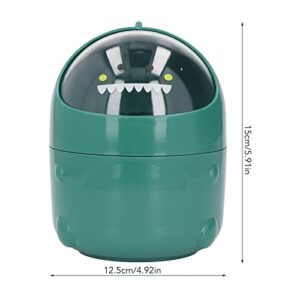 Oumefar Tabletop Trash Can, Large Opening Durable Plastic Baby Dinosaur Wide Application Desktop Trash Can Detachable Design for Home(Green Baby Dinosaur) Home