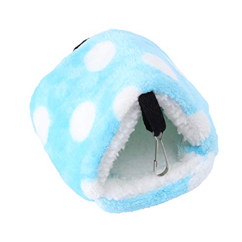 ULTECHNOVO Guinea Pig Cage Small Pet Cage Hammock, Warm Pet Bed House Cage for Sugar Glider Fleece Chinchilla Parrot Guinea Pig Squirrel Hamster Playing Sleeping(L Blue) Guinea Pig Hideout