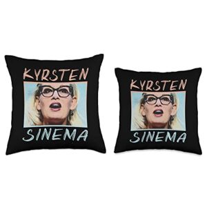 Kyrsten Sinema - Independent Senator from Arizona Kyrsten Sinema-Independent United States Senator, Arizona Throw Pillow, 18x18, Multicolor
