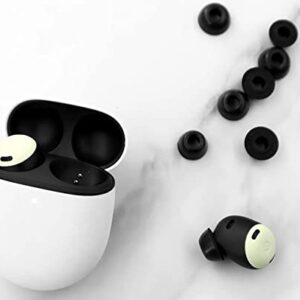 BLLQ Memory Foam Ear Tips Compatible with Google Pixel Buds Pro Replacement Ear Tips, Perfect Noise Cancellation, Fit in Case, S/M/L 6 Pairs Foam Tips Black (Foam PP6PB)