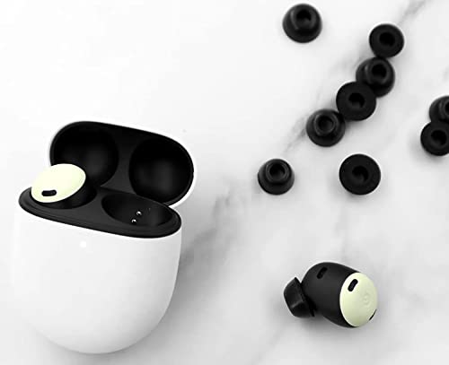 BLLQ Memory Foam Ear Tips Compatible with Google Pixel Buds Pro Replacement Ear Tips, Perfect Noise Cancellation, Fit in Case, S/M/L 6 Pairs Foam Tips Black (Foam PP6PB)