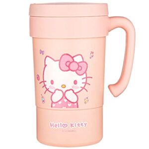 Everyday Delights Hello Kitty Stainless Steel Insulated Cup with Lid, Straw & Stir Stick, 580ml (Pink)