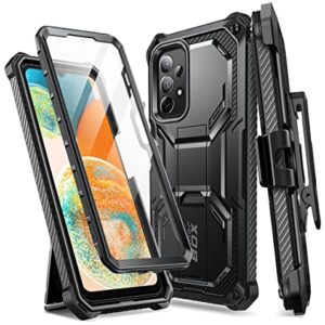 i-Blason Armorbox Designed for Samsung Galaxy A23 5G Case/A23 4G Case (2022 Release) with Kickstand & Belt Clip Holster, Full Body Protective Bumper Case with Built-in Screen Protector (Black)