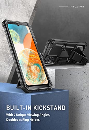 i-Blason Armorbox Designed for Samsung Galaxy A23 5G Case/A23 4G Case (2022 Release) with Kickstand & Belt Clip Holster, Full Body Protective Bumper Case with Built-in Screen Protector (Black)